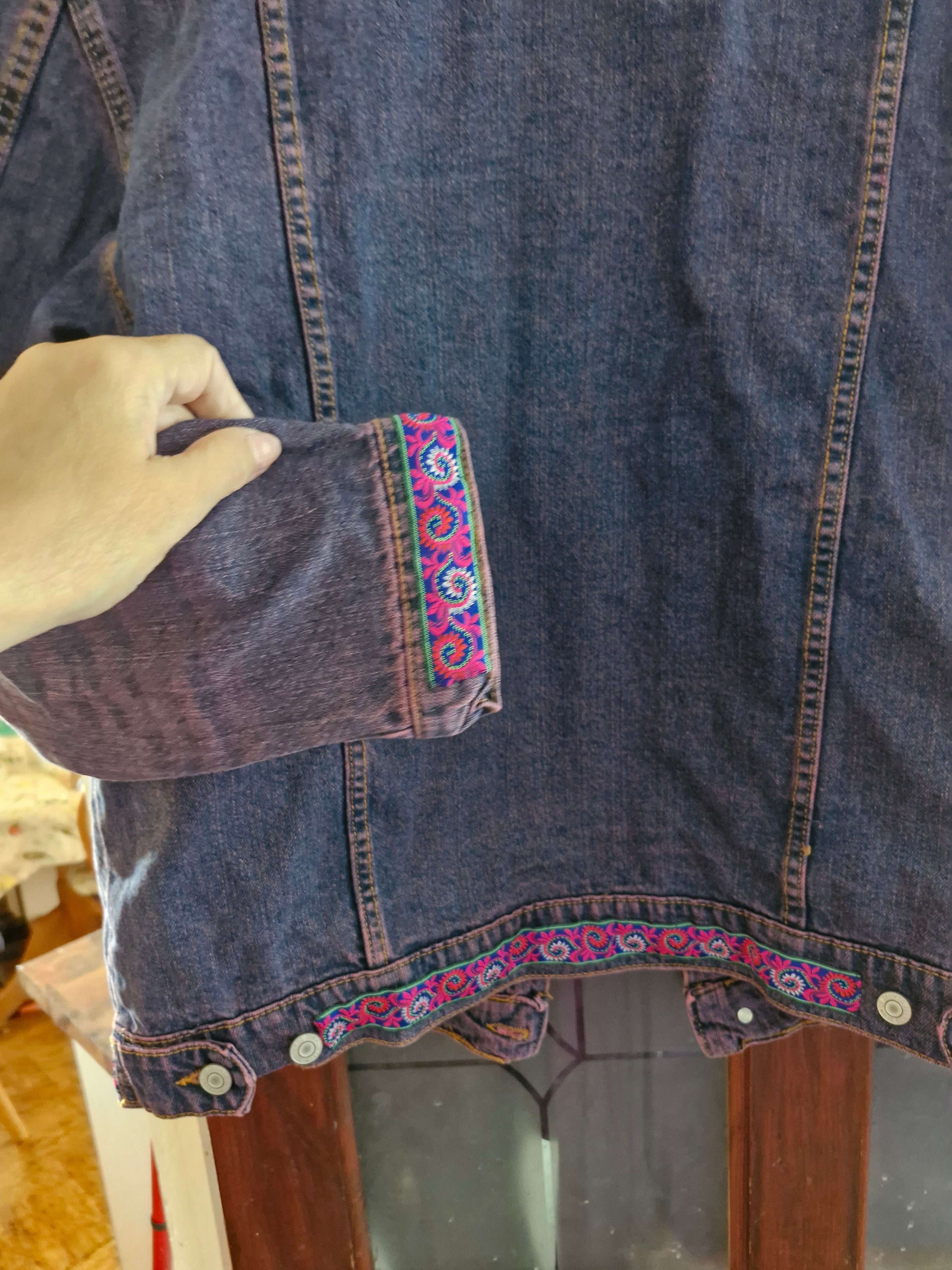 Customised denim jacket