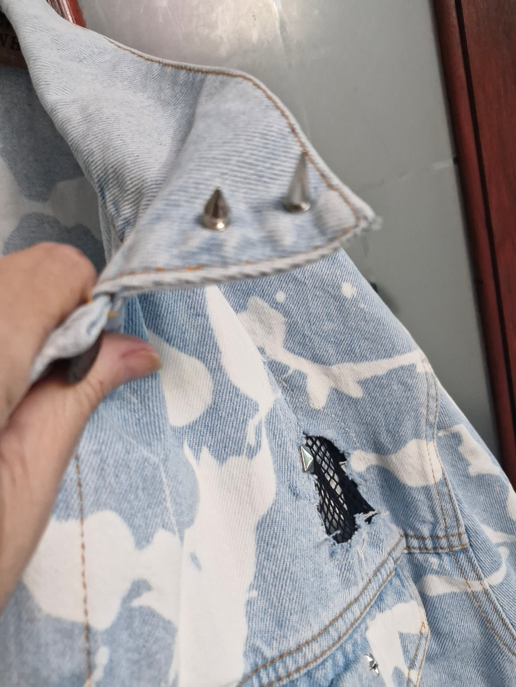 Anarchy studded denim jacket